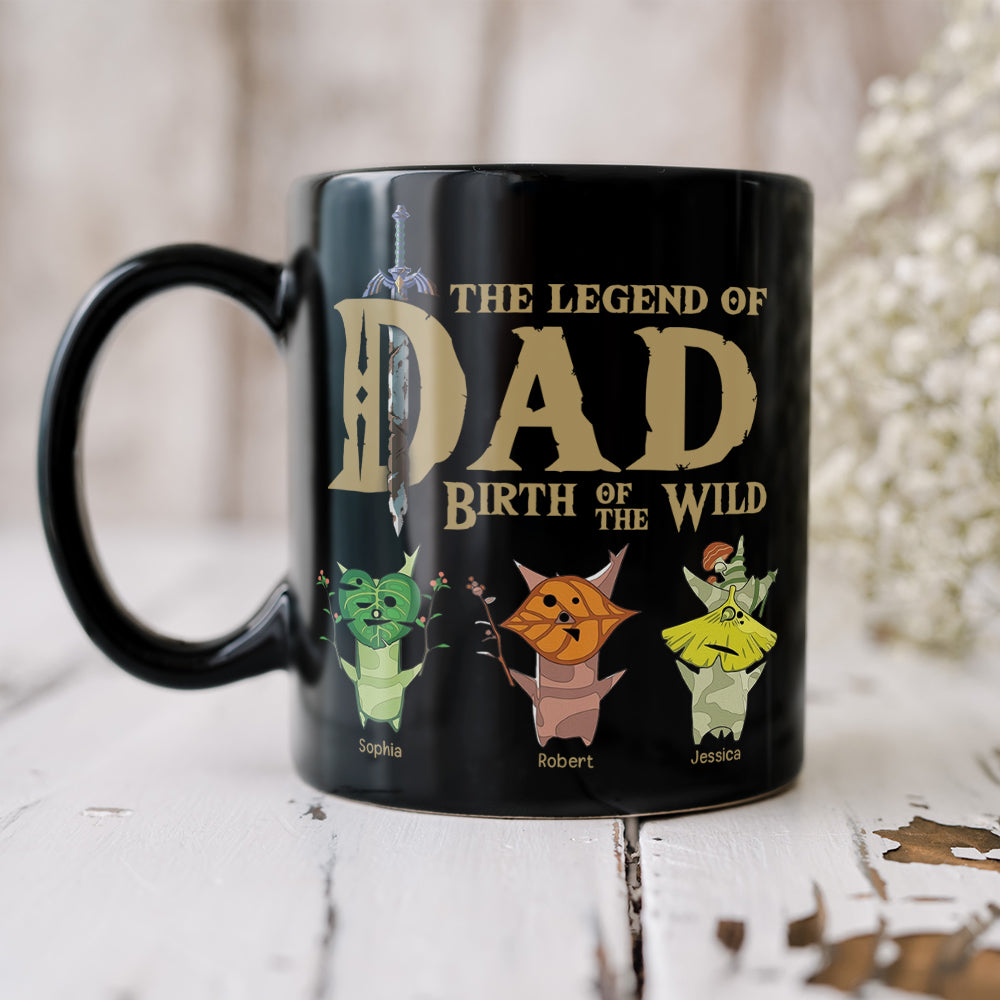 The Legend of Dad: Birth of the Wild Personalized Black Mug Coffee Mug PopCulturePrints