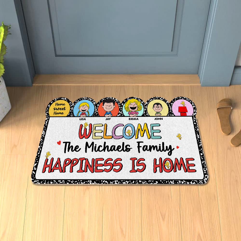 Personalized Peanuts Welcome Doormat