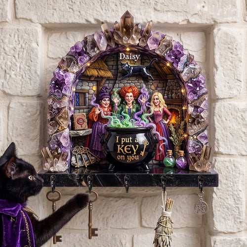 “I Put a Key on You” – Eccentric Witch Key Hanger, Customizable Gift for Witch Lovers Key Hanger PopCulturePrints