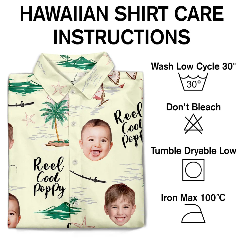 Reel Cool Papa - Custom Personalized Hawaiian Shirt for Dads Hawaiian Shirt PopCulturePrints