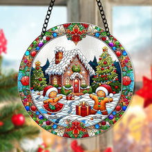 Load image into Gallery viewer, Personalized Christmas Gingerbread Man Suncatcher Ornament
