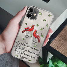 Load image into Gallery viewer, My Mind Still Talks To You - Personalized Metal Effect Printed Phone Case Clear Phone Case PopCulturePrints
