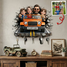Load image into Gallery viewer, "Family Adventures Await" - Personalized Driving Roadway Acrylic Key Hanger - Custom Photo Gifts for Families Key Hanger PopCulturePrints
