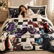 Load image into Gallery viewer, Unleash the Dark Charm - Mystical Villains Chess Quilt Bed Set - Personalized Gifts Bedding Set PopCulturePrints
