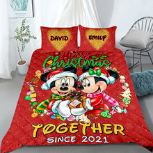 Load image into Gallery viewer, Personalized Christmas Quilt Bed Set for Couples - Valentine&#39;s Day Gifts Blanket PopCulturePrints
