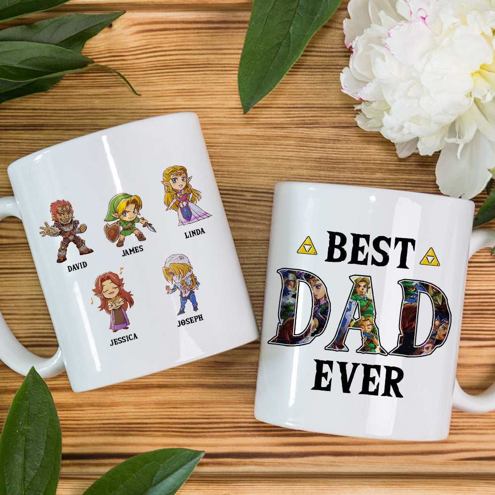 Personalized Best Dad Ever Coffee Mug - Pop Culture Characters