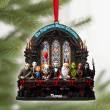 Load image into Gallery viewer, Embrace the Spook: The Nightmare Feast Christmas Ornament - Personalize for Horror Fans Ornament PopCulturePrints
