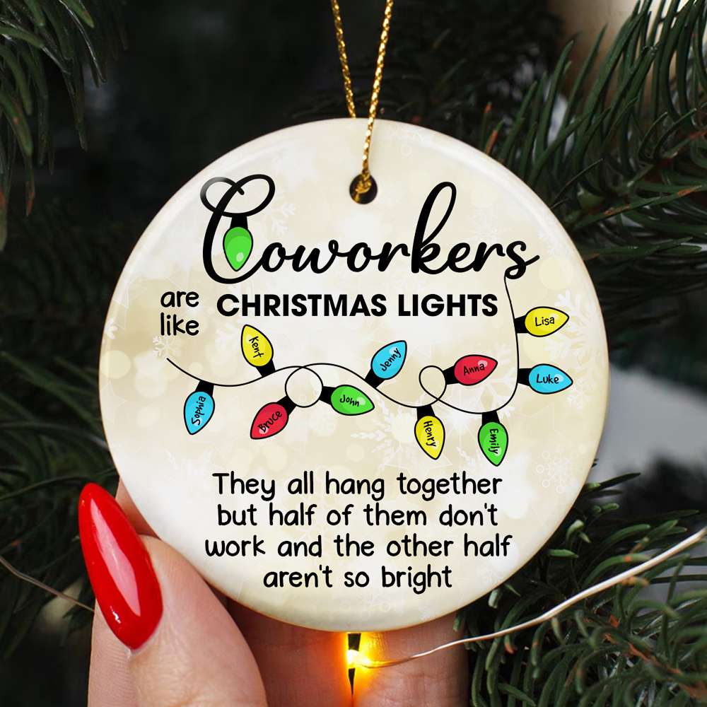 Personalized Ceramic Christmas Ornament for Coworkers