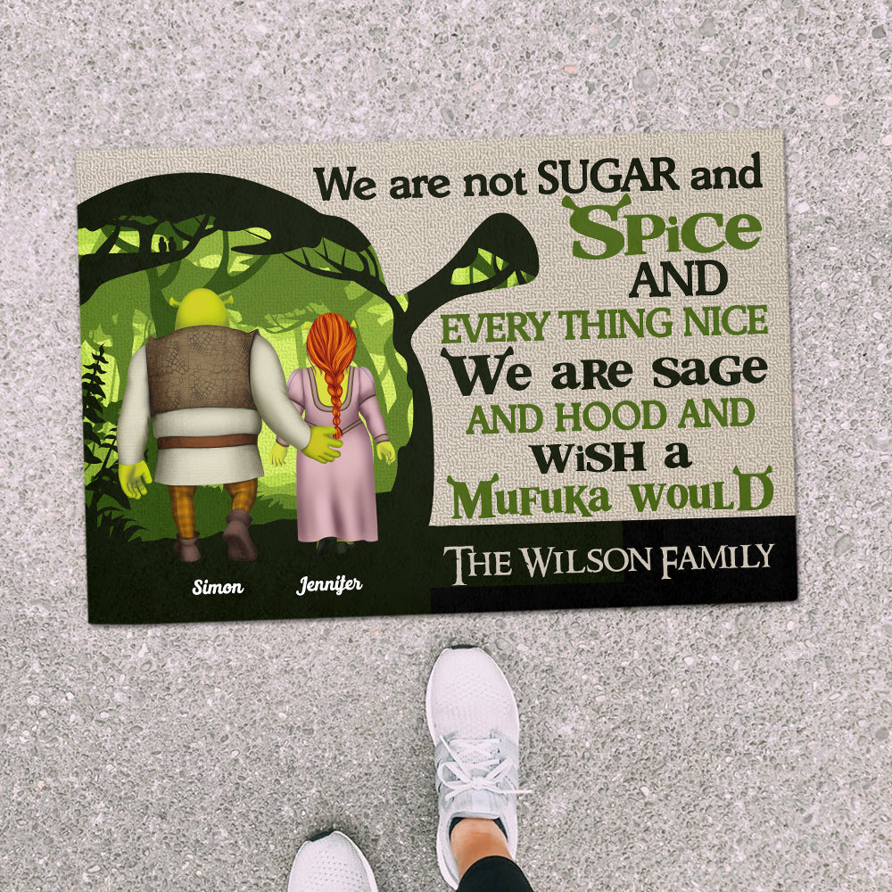 Personalized Shrek-Inspired Family Door Mat Doormat PopCulturePrints