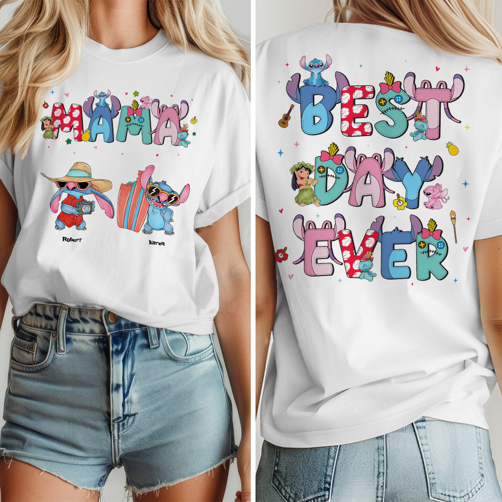 Mom's Best Day Ever - Personalized Gift for Mom & Grandma Shirts PopCulturePrints