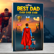 Load image into Gallery viewer, Best Dad Ever - Personalized Super Dad Plaque - Unique Gift for Dad and Grandpa Shaped Plaques PopCulturePrints
