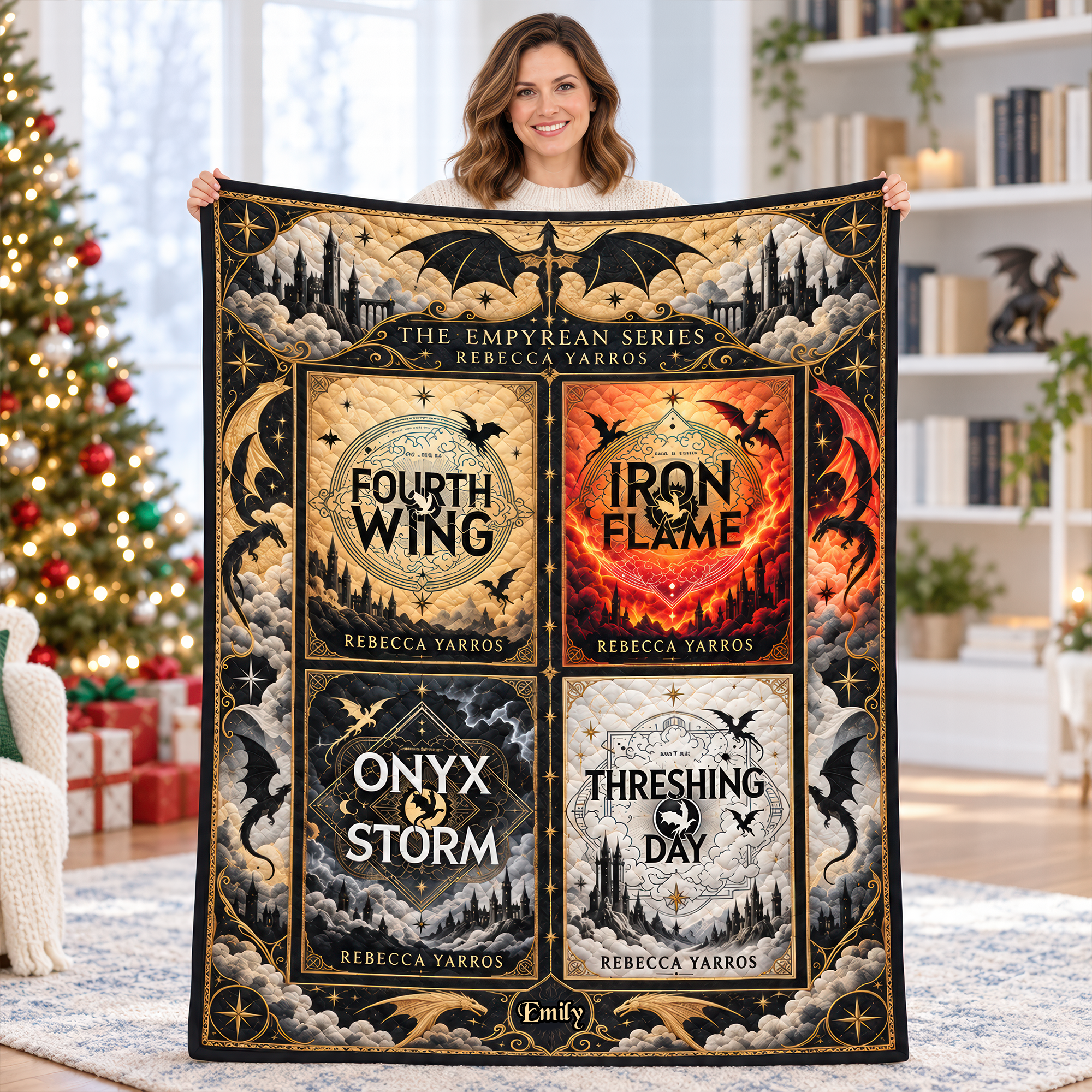 "Unleash the Magic of Fantasy!" - Personalized Blanket - Perfect Gift for Fantasy Lovers and Bookworms Blanket PopCulturePrints