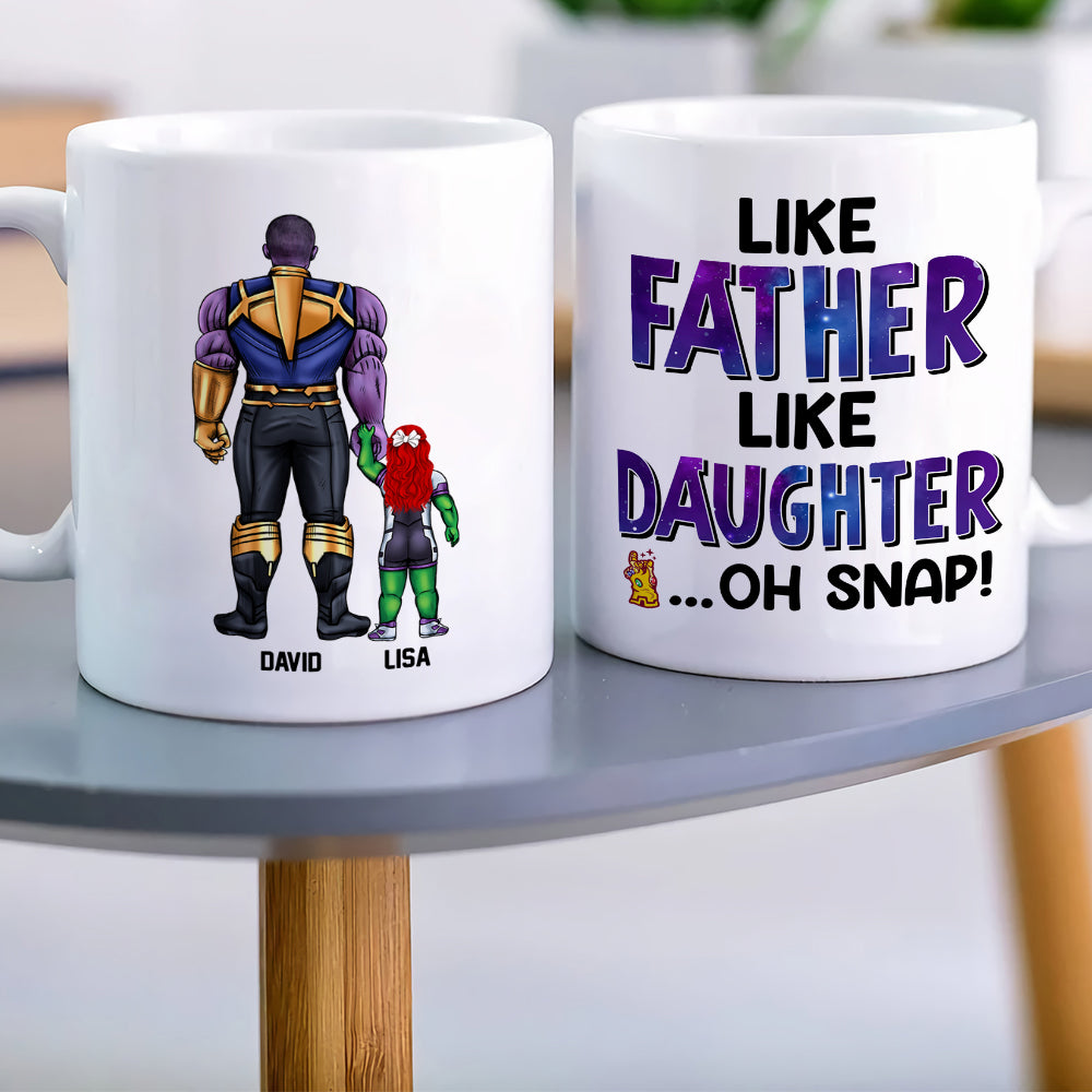 Like Father Like Daughter Personalized Mug - Superhero Edition Coffee Mug PopCulturePrints