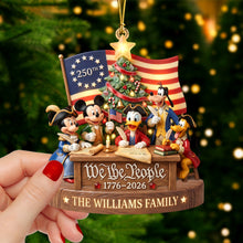 Load image into Gallery viewer, "Celebrate Freedom with Family - Personalized USA 250th Anniversary Ornament"
