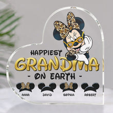 Load image into Gallery viewer, Happiest Grandma Acrylic Heart Plaque - Personalized Gift Decorative Plaques PopCulturePrints
