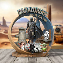 Load image into Gallery viewer, Papalorian: This Is The Way - Personalized Father’s Day Gift for Dads, Grandpas &amp; More Shaped Plaques PopCulturePrints
