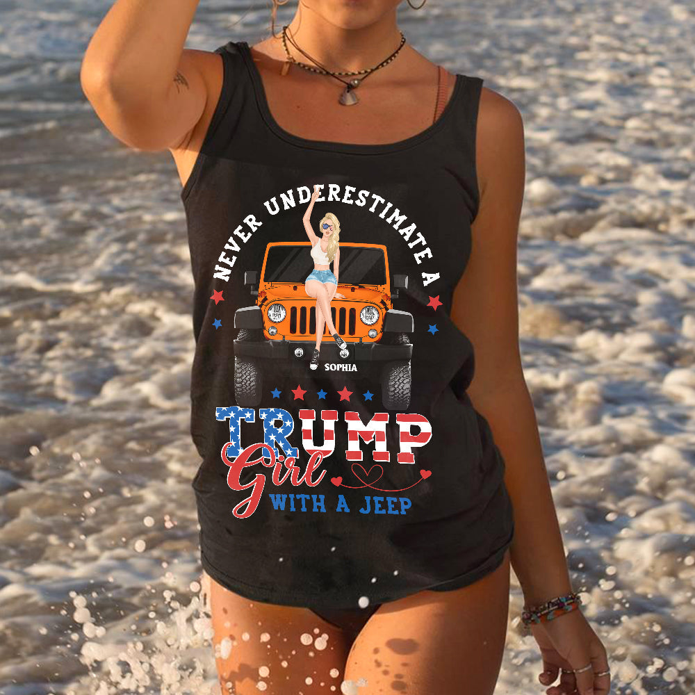 Never Underestimate a Trump Girl with a Jeep Tank Top