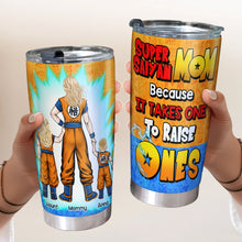 Load image into Gallery viewer, Super Saiyan Mom Tumbler - Personalized Gift for Moms &amp; Grandmas Tumbler Cup PopCulturePrints
