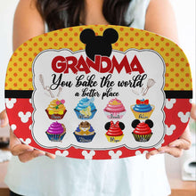 Load image into Gallery viewer, Personalized Grandma Christmas Cupcake Plate - Sweet Holiday Gift Plates PopCulturePrints
