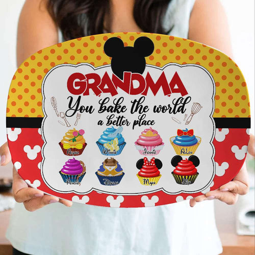 Personalized Grandma Christmas Cupcake Plate - Sweet Holiday Gift Plates PopCulturePrints
