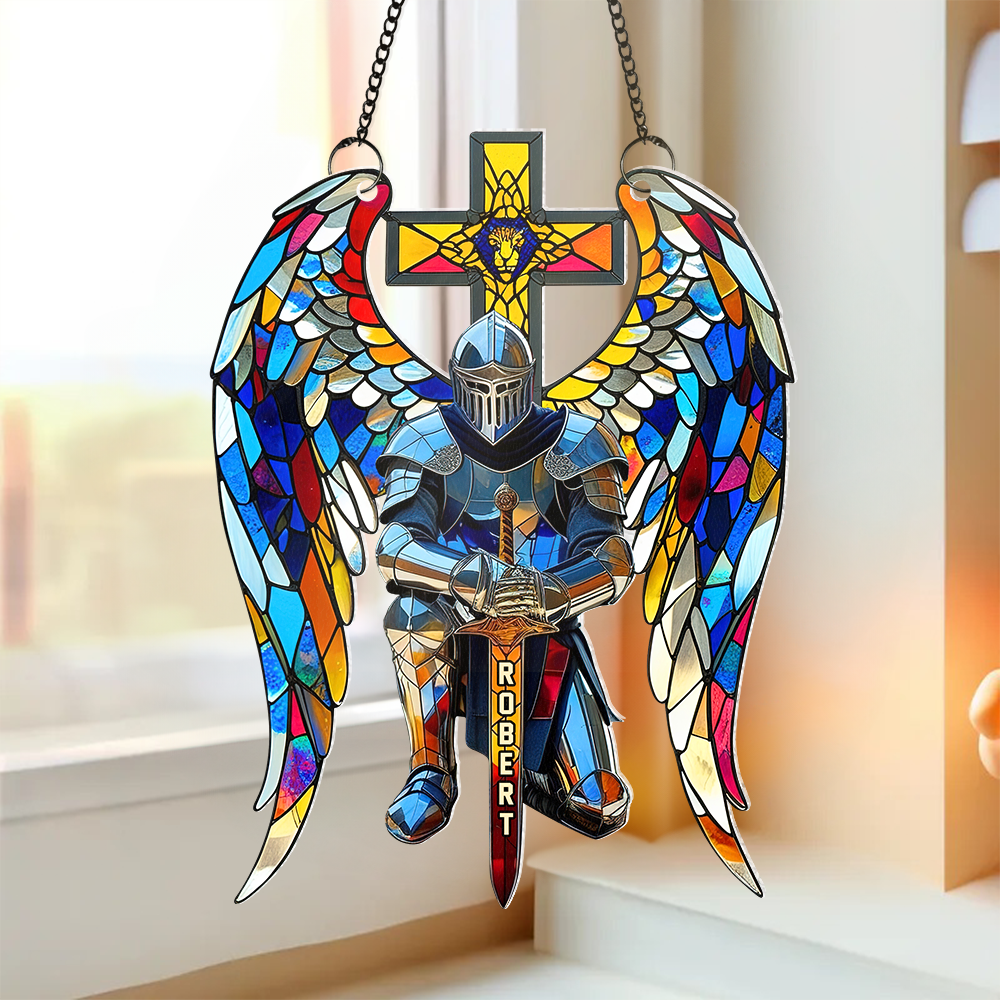 “Wear Your Faith Proudly: Armor of God Suncatcher Ornament” - Personalized Gift for Christians Ornament PopCulturePrints