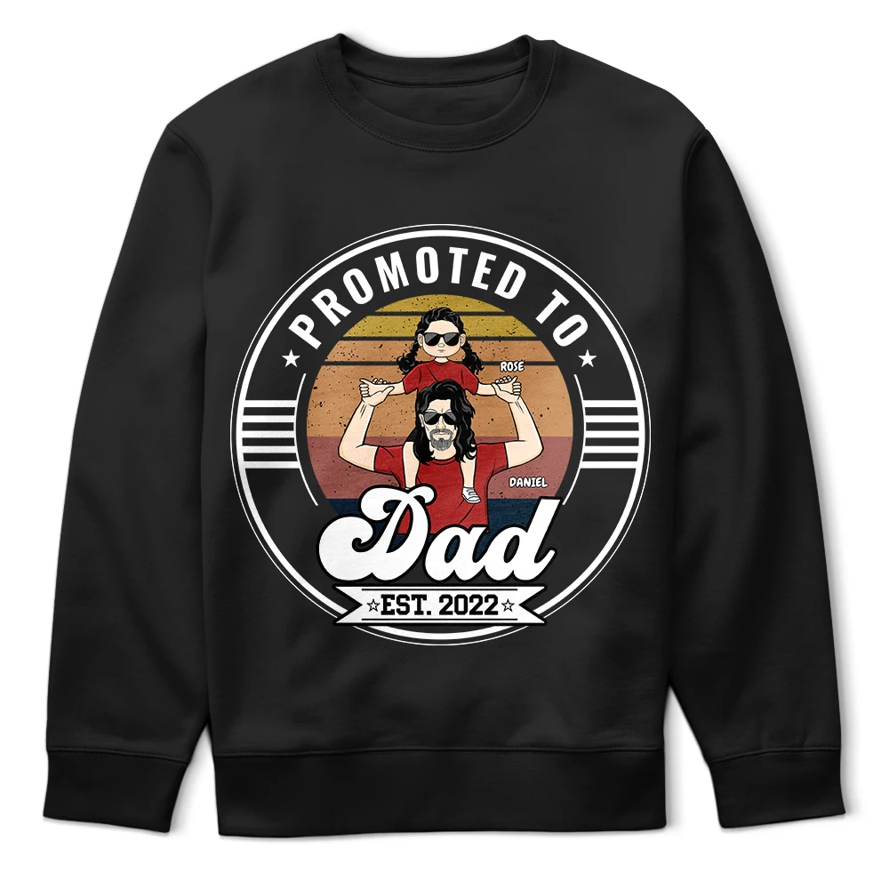 Promoted To Daddy - Custom T-Shirt for New Dads T-shirt PopCulturePrints