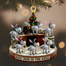 Load image into Gallery viewer, “Bring Joy to Your Workspace!” - Fun Donkey Coworkers Ornament, Personalized Gift for Boss Ornament PopCulturePrints
