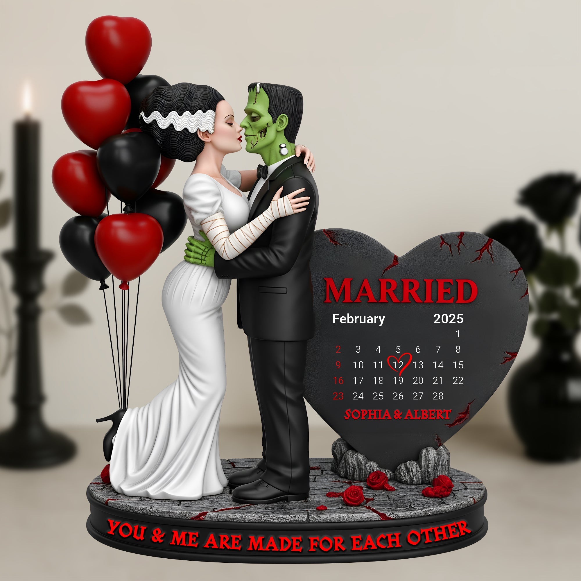 With Love & Laughter: Wedding Couple Acrylic Plaque - Personalized Gifts for Couples Shaped Plaques PopCulturePrints