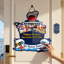 Load image into Gallery viewer, Making Memories One Cruise At A Time - Personalized Cruise Family Trip Cut Metal Sign
