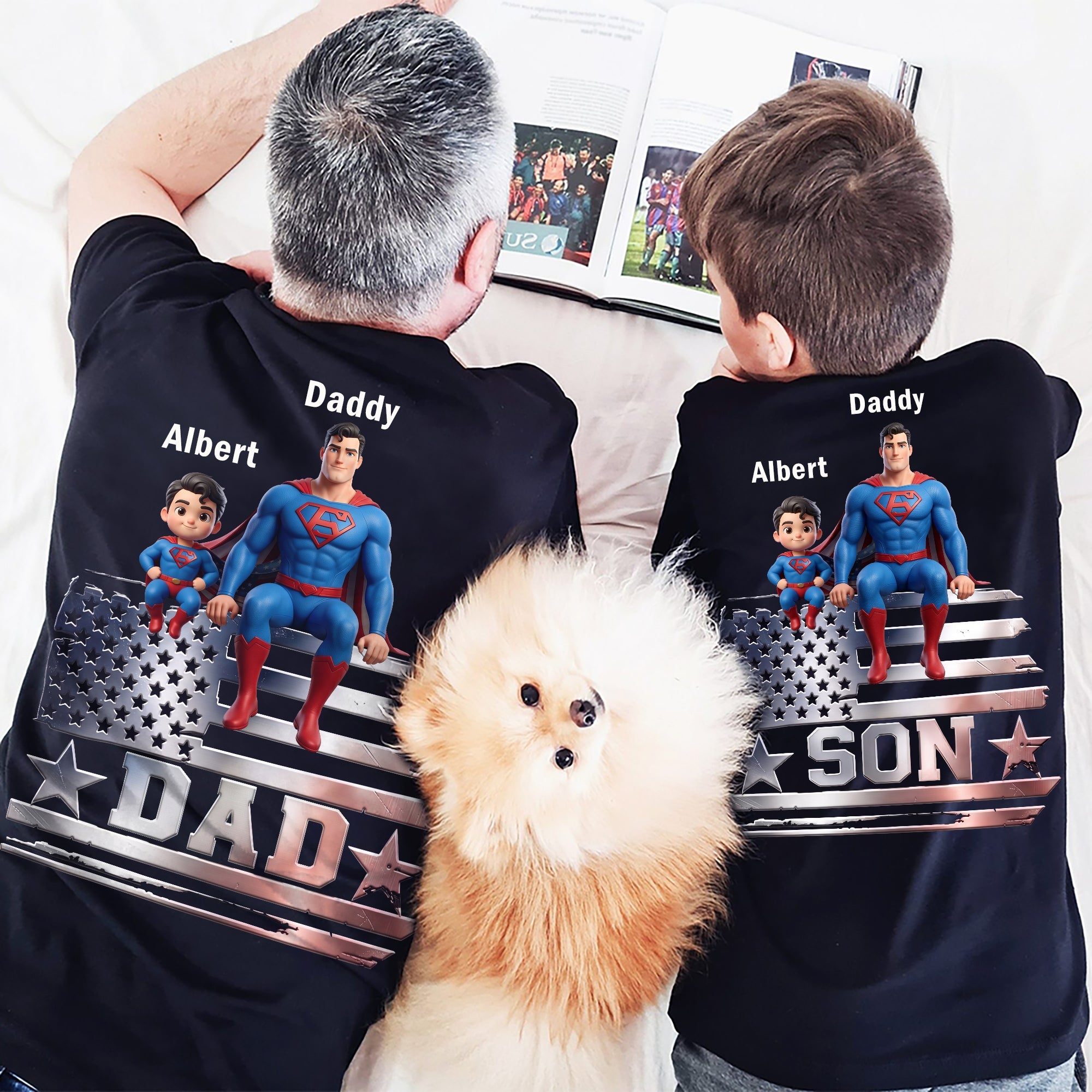 "Create Unforgettable Memories with Your Little Hero" - Proud Dad & Kid Shirt - Personalized Gifts for Dads Shirts PopCulturePrints