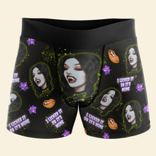Load image into Gallery viewer, Custom Halloween Boxer Shorts for Couples - I Licked It So It's Mine Boxer Briefs PopCulturePrints
