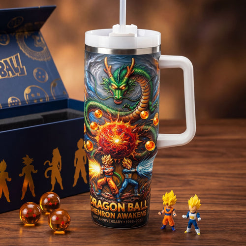Unleash Your Inner Hero: Anime Legends 40th Anniversary Tumbler - Personalized Gift for Anime Lovers Tumbler Cup PopCulturePrints