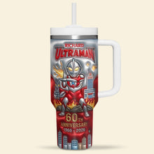 Load image into Gallery viewer, Celebrate 60 Years of Ultraman - Personalized Anniversary Giant Hero Tumbler Tumbler Cup PopCulturePrints
