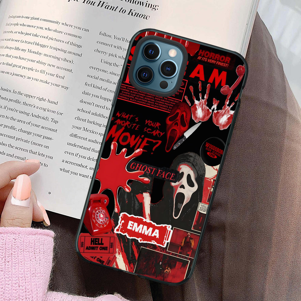 Personalized Ghost Face Phone Case - Perfect Spooky Gift for Horror Fans