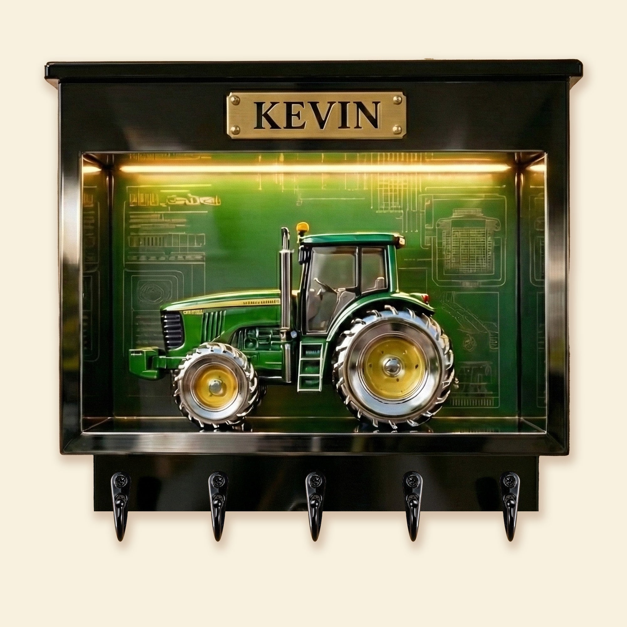 Tractor Acrylic Key Hanger - Personalized Gifts for Tractor Lovers