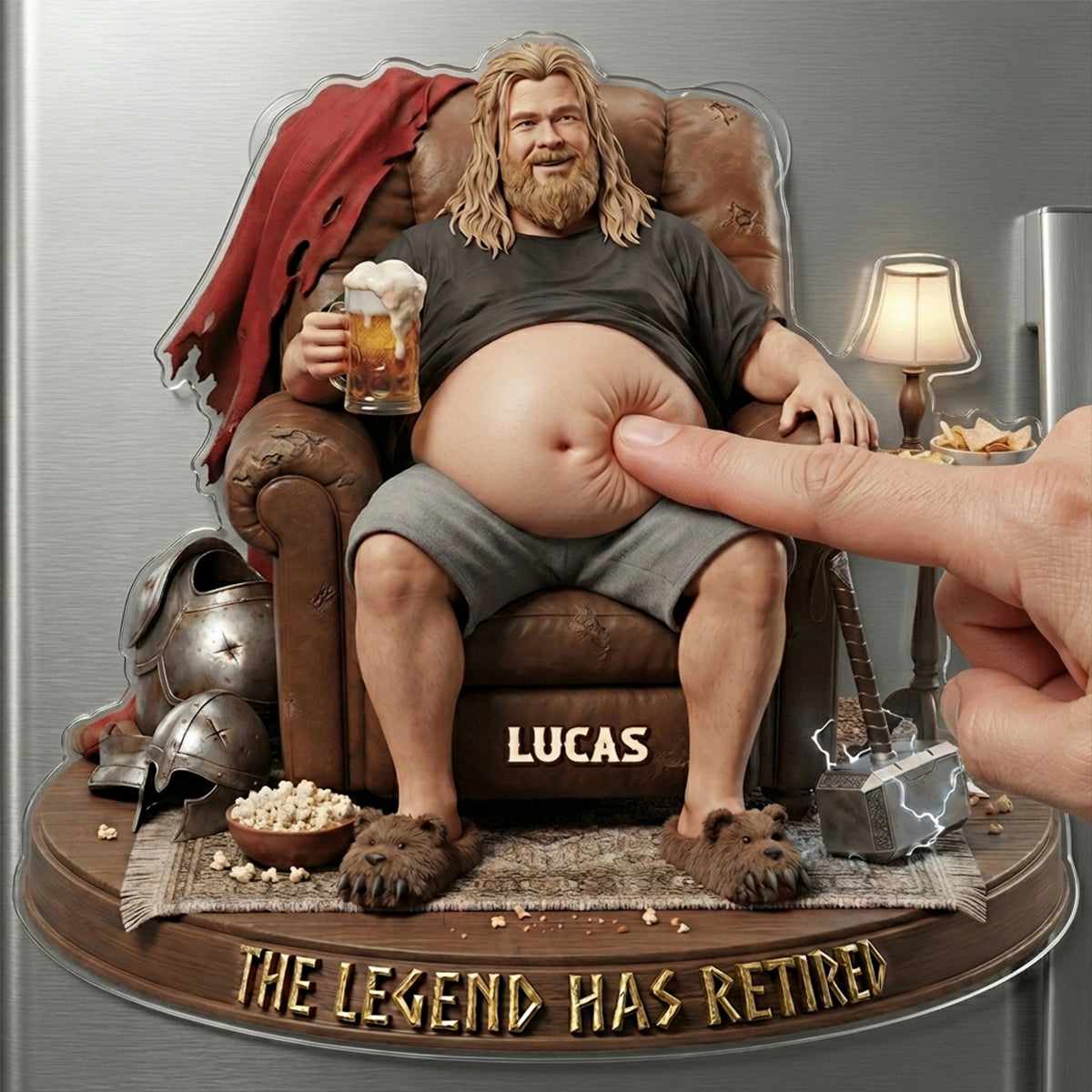 The Legend Has Retired - Personalized Anti-Collision Acrylic Fridge Magnet