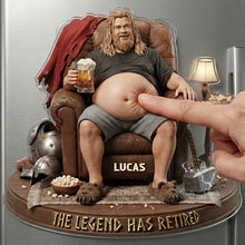 Load image into Gallery viewer, The Legend Has Retired - Personalized Anti-Collision Acrylic Fridge Magnet
