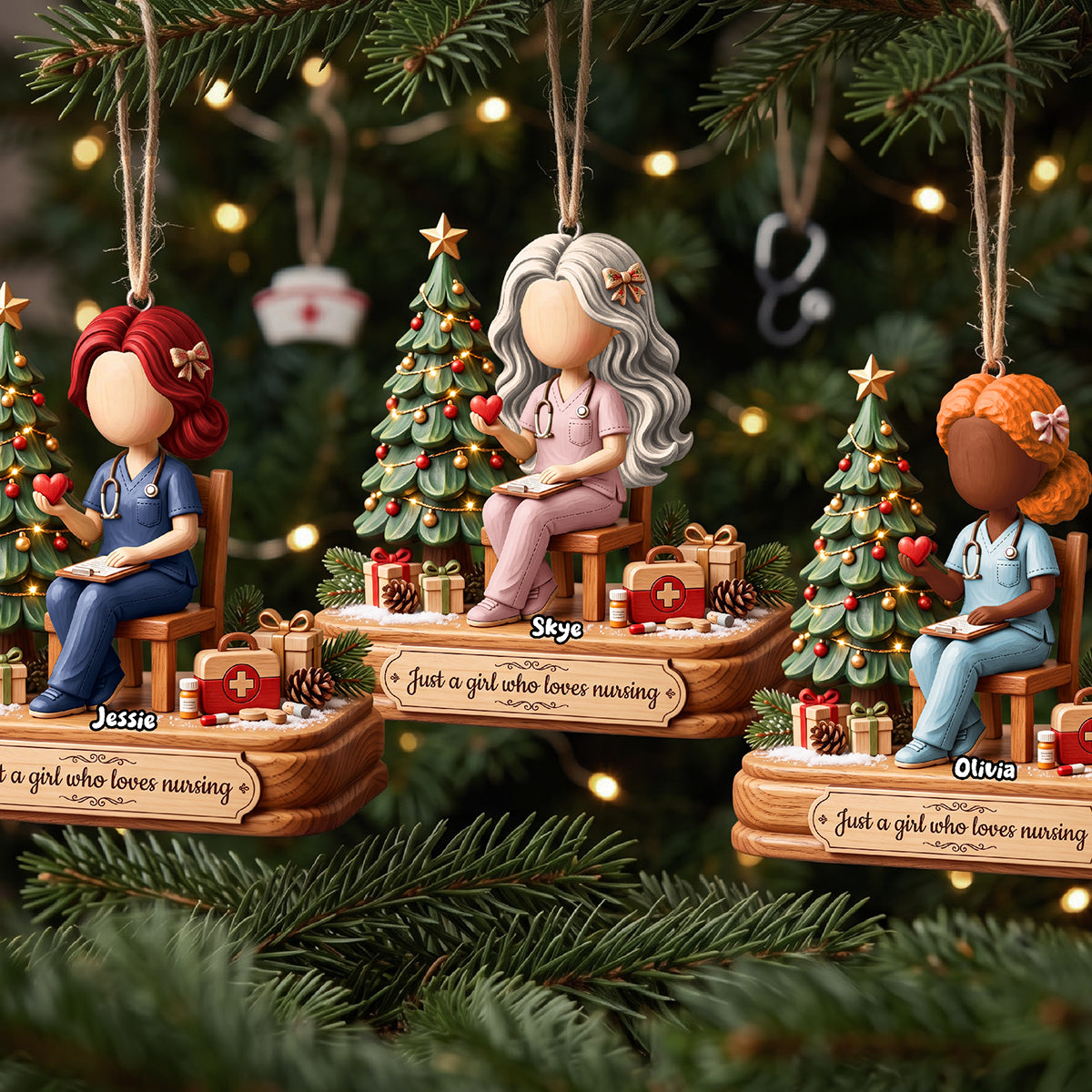 Nurse On Duty Acrylic Ornament - Personalized Christmas Gift For Nurses 02PGTA151026 Ornament PopCulturePrints