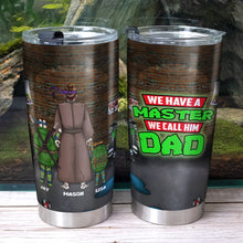 Load image into Gallery viewer, Father&#39;s Day Personalized Tumbler - Master Dad Design Tumbler Cup PopCulturePrints
