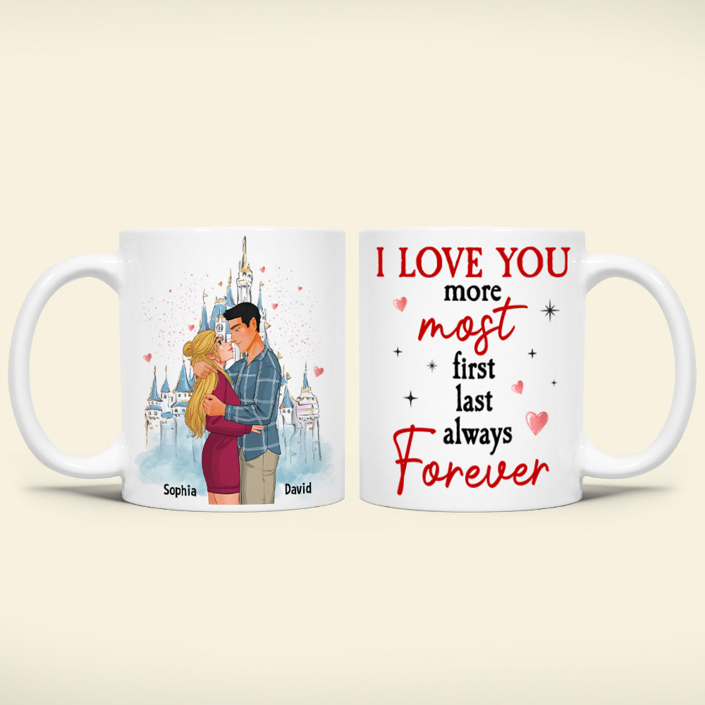 Personalized Couple Coffee Mug - I Love You More Forever Coffee Mug PopCulturePrints