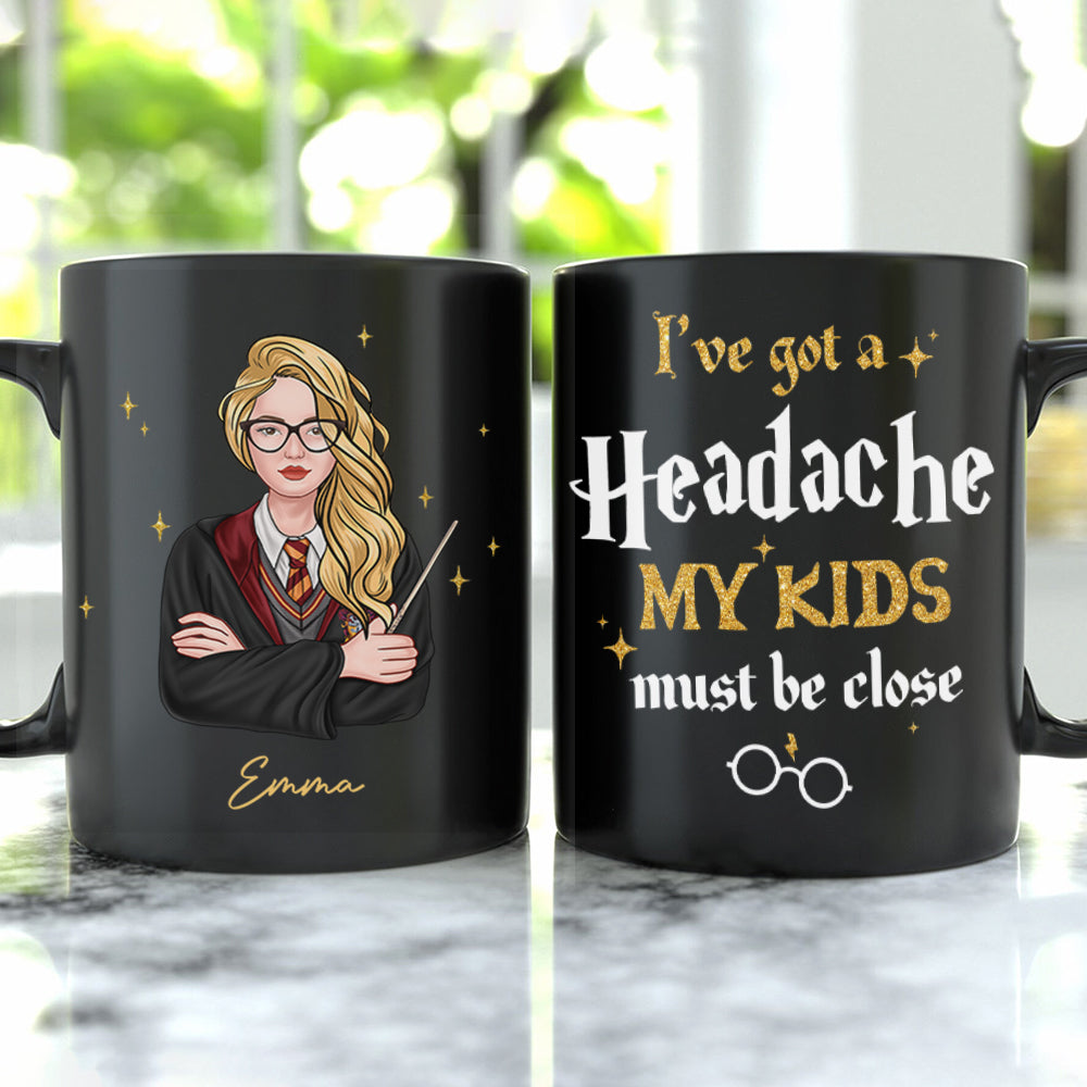 Personalized Wizard Mom Travel Mug with Kids