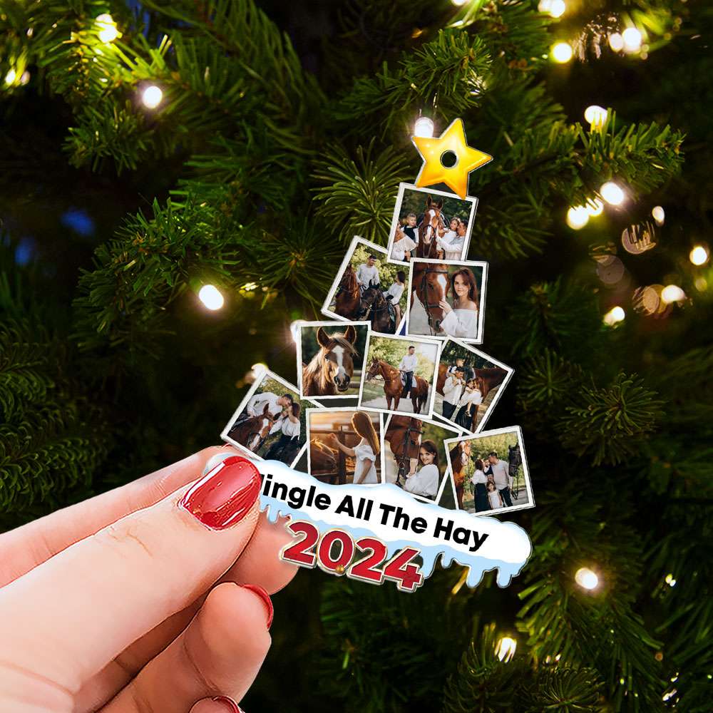 Personalized Horse Photo Acrylic Christmas Ornament 2024 Ornament PopCulturePrints