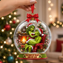 Load image into Gallery viewer, You Have My Heart and My Ass - Personalized Cheeky Love Couple Christmas Ornament
