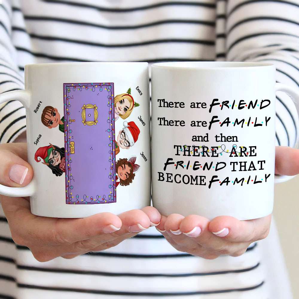 Personalized Friends Become Family Mug - Christmas Gift