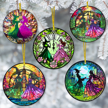 Load image into Gallery viewer, Personalized Besties Christmas Ornament - Magical Witchy Theme Ornament PopCulturePrints
