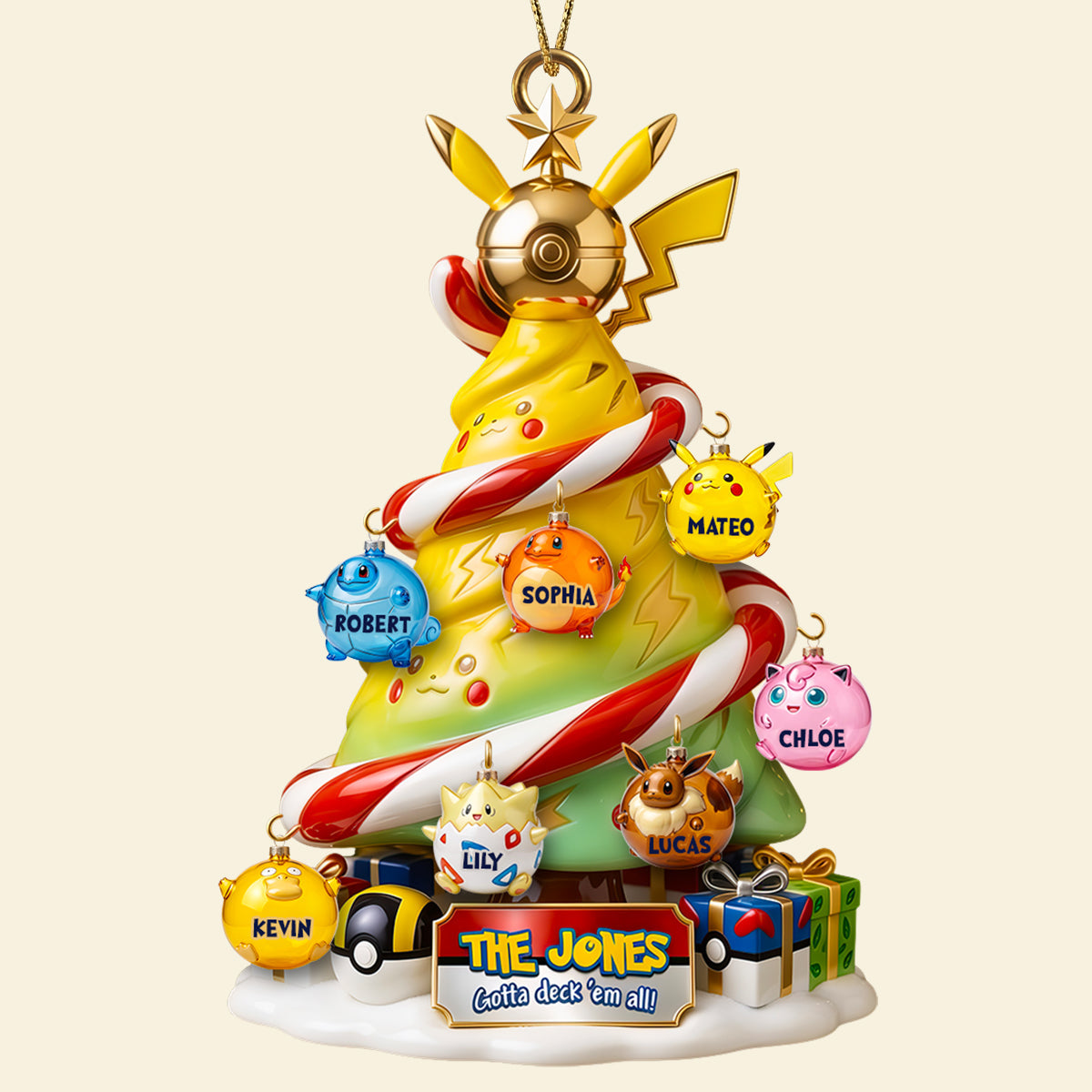 Celebrate Togetherness with Fun Inflated Creatures - Personalized Acrylic Christmas Ornament