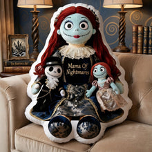 Load image into Gallery viewer, Embrace the Spookiness: Spooky Mama &amp; Little Ones Pillow - Personalized Gift for Mom &amp; Grandma Pillow PopCulturePrints
