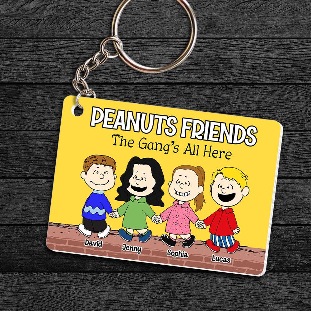 Peanuts Friends Personalized Keychain - The Gang's All Here