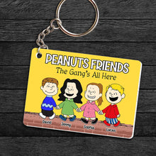 Load image into Gallery viewer, Peanuts Friends Personalized Keychain - The Gang&#39;s All Here
