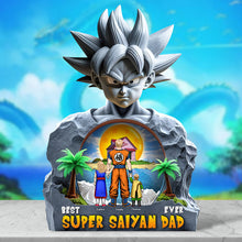 Load image into Gallery viewer, Best Super Saiyan Dad Ever - Personalized Acrylic Plaque Gifts for Fathers, Dads, and Grandpas Shaped Plaques PopCulturePrints
